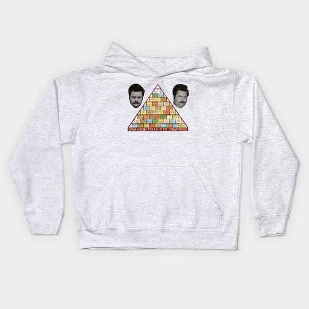 Ron Swanson Greatness Parks and Recreation Kids Hoodie by Sametheridge